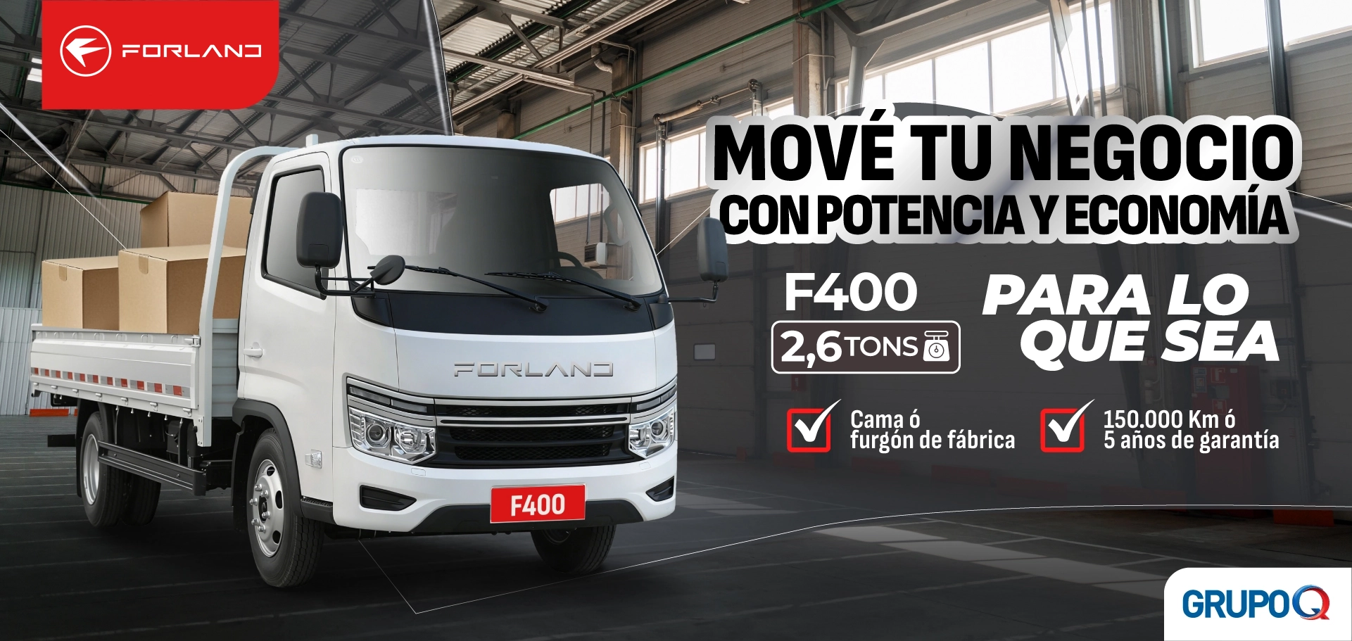 NUEVO Forland F400 Cama El Salvador - Para lo que sea - Capacidad de carga 2.6 Ton - Cama incluida de fábrica - Garantía 5 años o 150000 km - Grupo Q